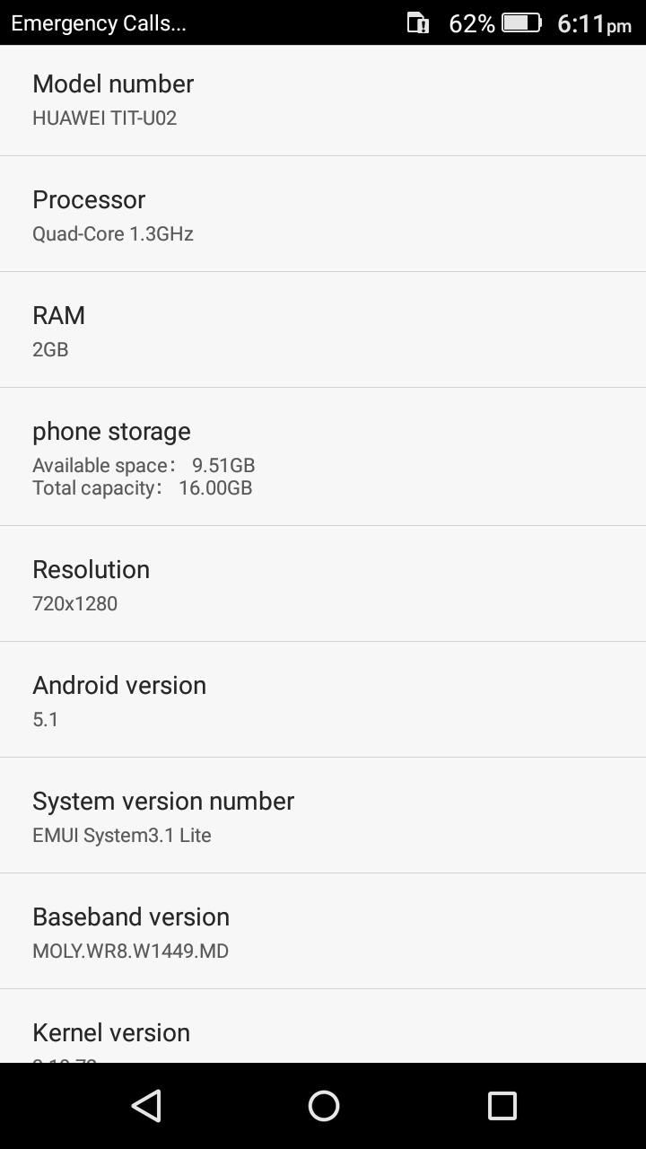 ���� ���� ����� Huawei Y6 PRO (TIT-U02)