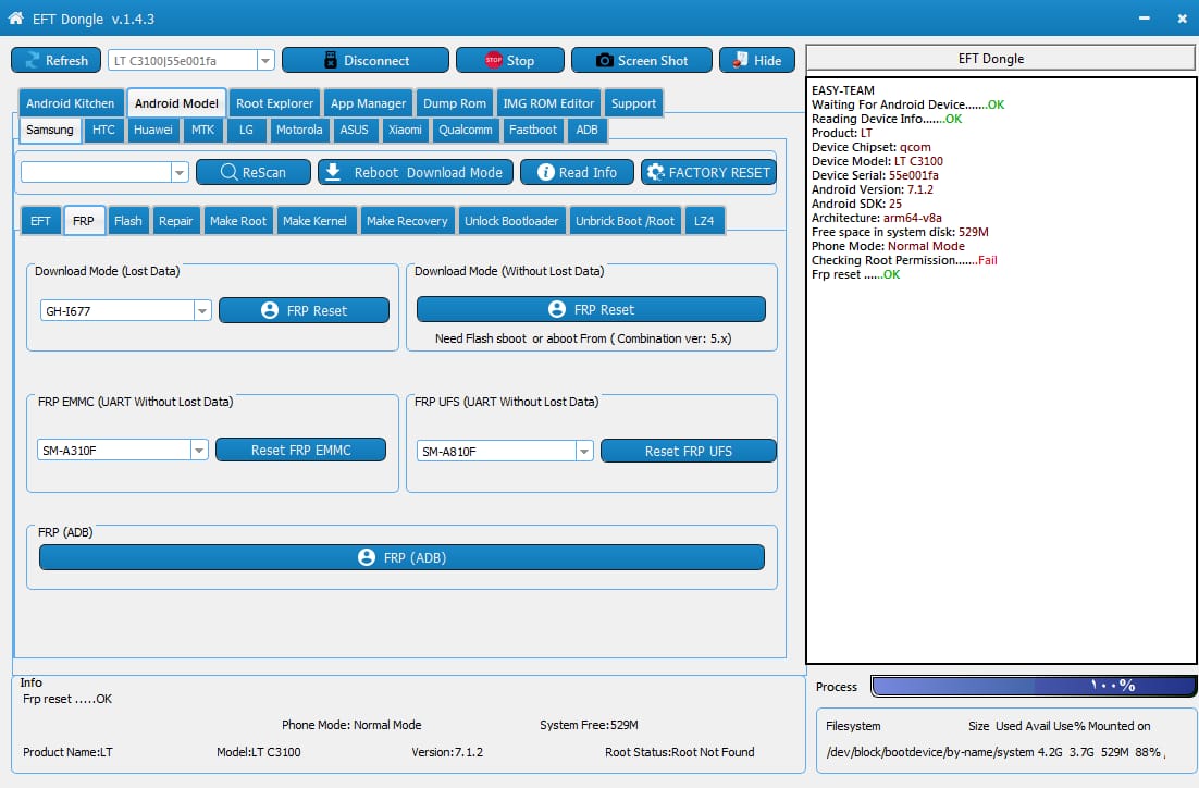 LT C3100 frp reset