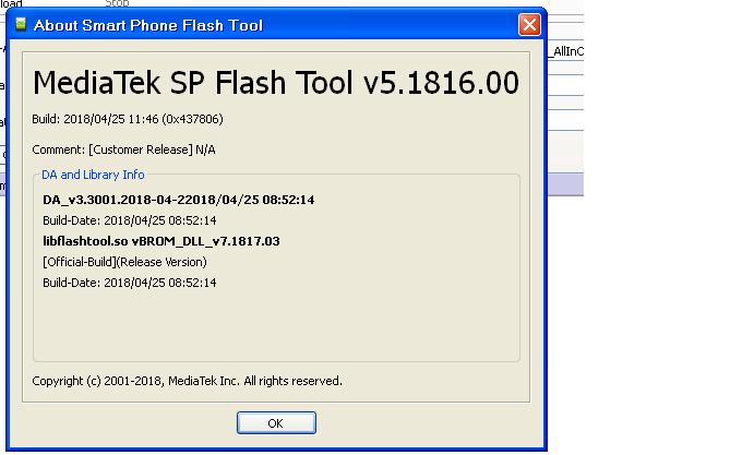����� ���� ������� SP Flash Tool v5.1816.00