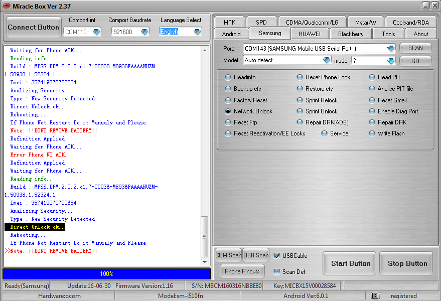 ����� �� �� ������ SM-J510FN ��� ������ z3x