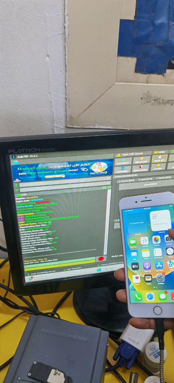 Iphone 8 plus Hello Screen Bypass Done By ARAB FRP