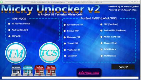      Micky Unlocker Tool V2 All Android FRP Lock Remove Tool