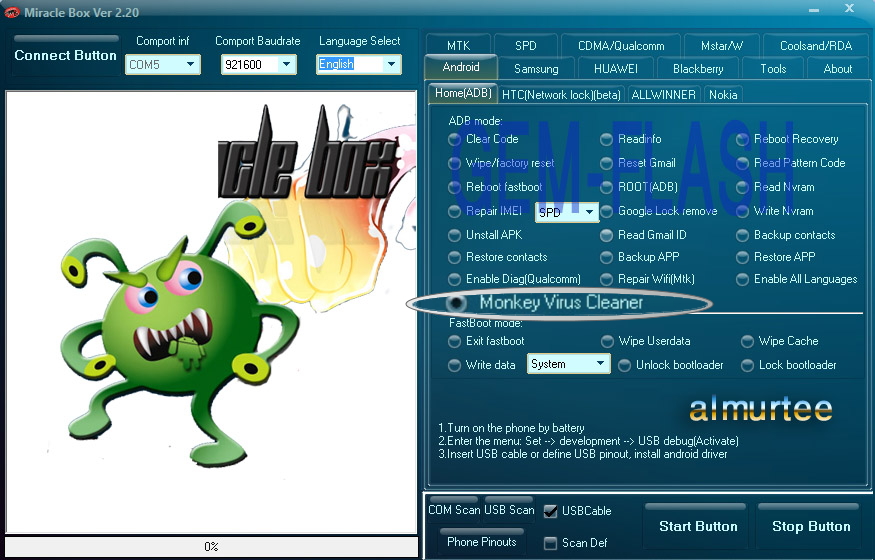 Miracle Box 2.20 World's First Rocking Update Monkey Virus Cleaner