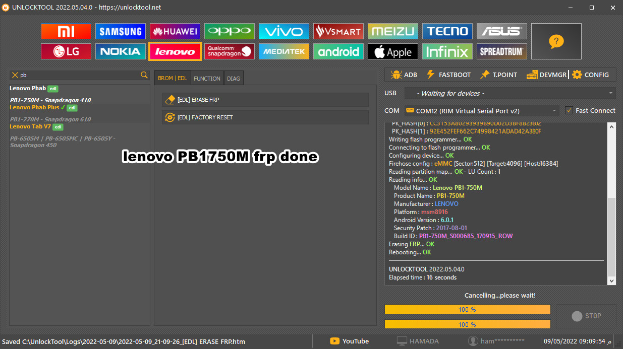 lenovo PB1-750M frp done