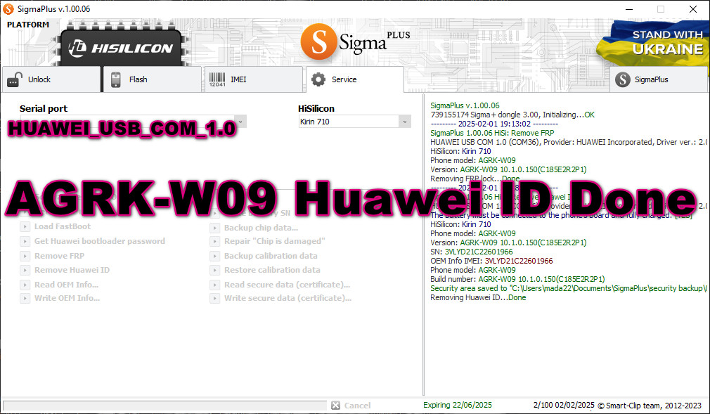 AGRK-W09 Huawei ID Done