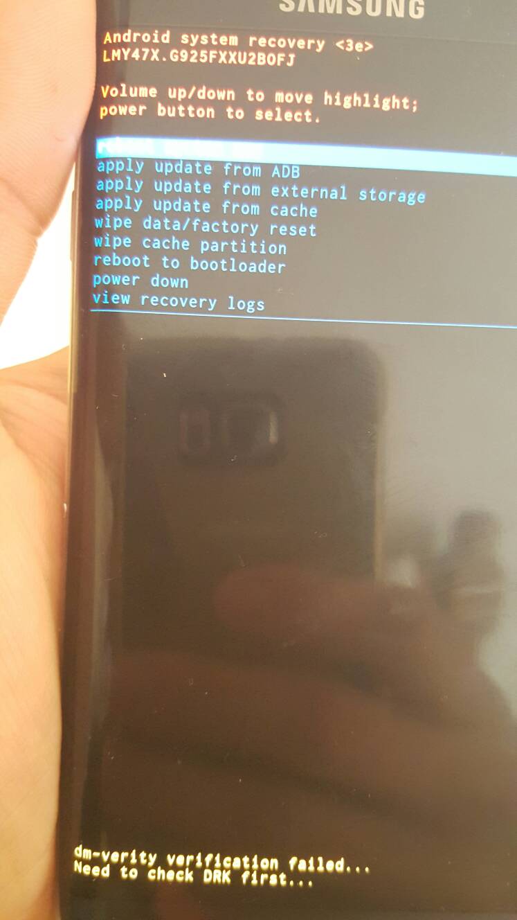   S6 Edge SM-925F Android 6.0  DRK Fail Error Fix