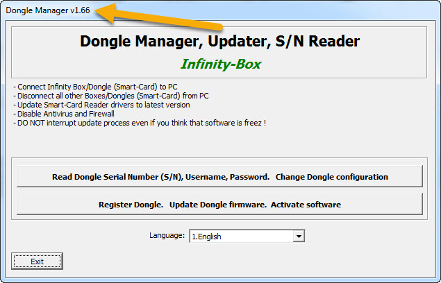 ������� ������ ������� Dongle Manger