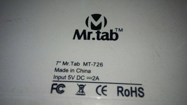 ���� ����� ����� mr.tab mt-726 ��� ������� ��������