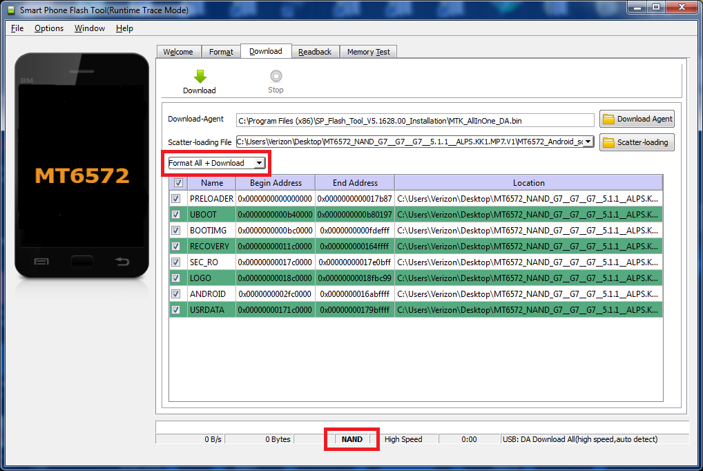 ����� ���� ADMET G7 MT6572 | NAND