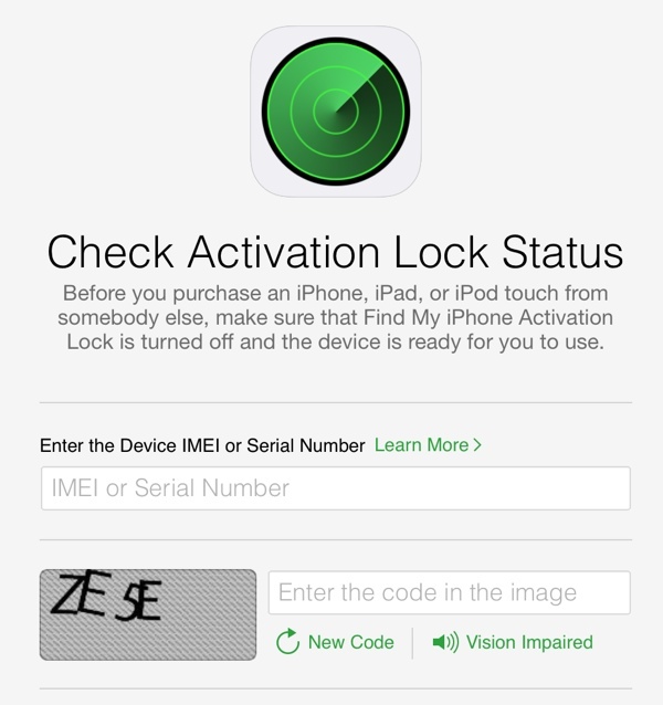 ��� ��� �������� ���� �� ���  Apple Activation Lock checker