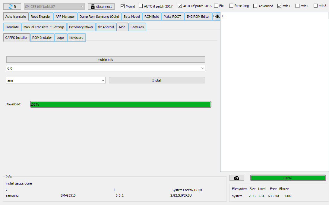 Galaxy On 5 2016 G5510 Root & Gapps Done By EFT Dongle !