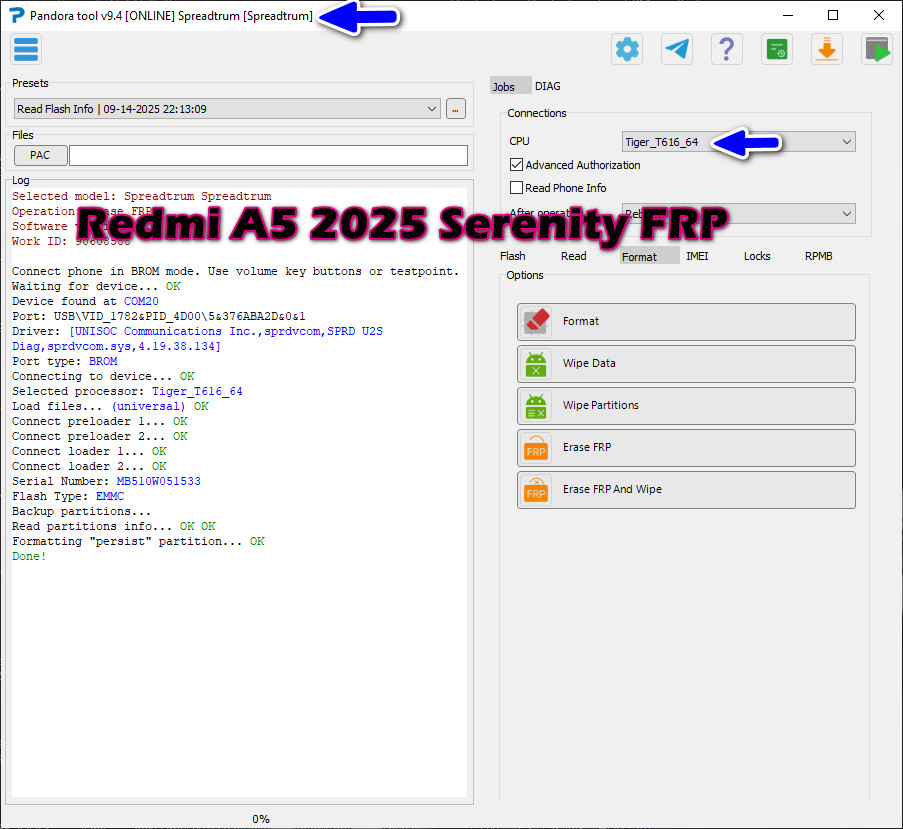 Redmi A5 2025 Serenity FRP