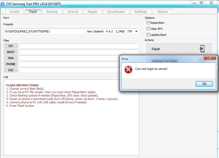 ����� Z3X   CAN NOT LOGIN TO SERVER
