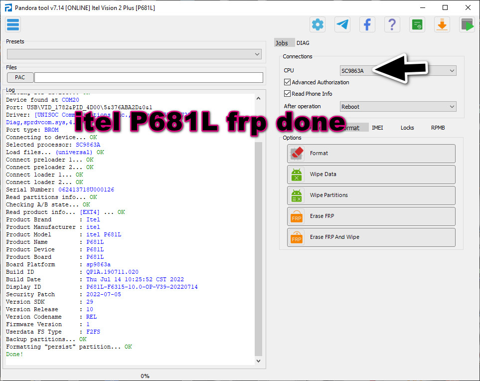 itel P681L frp done