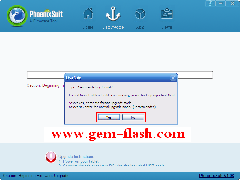 PhoenixSuit A31 Updating Software برنامج تفليش جديد للتاب الصينى PhoenixSuit A31 Updating Software برنامج تفليش جديد للتاب الصينى