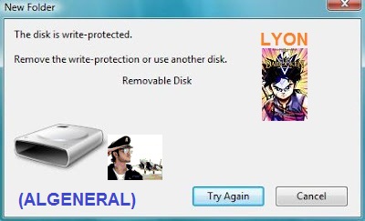    The disk is write-protected  