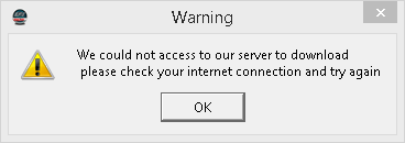  we could not access to server