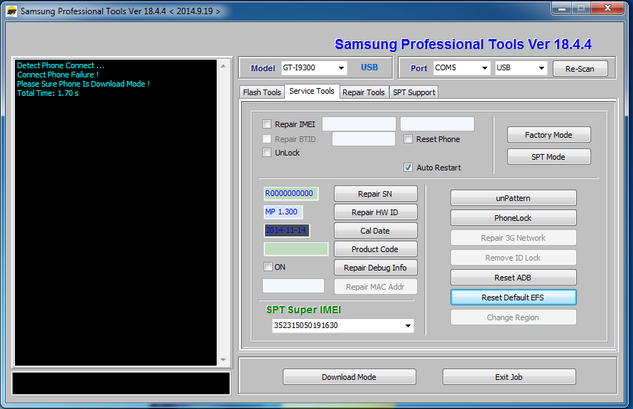 Reset Default EFS