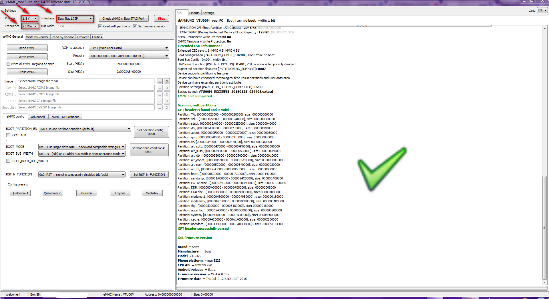 can't init device, reason: cmd timeout error