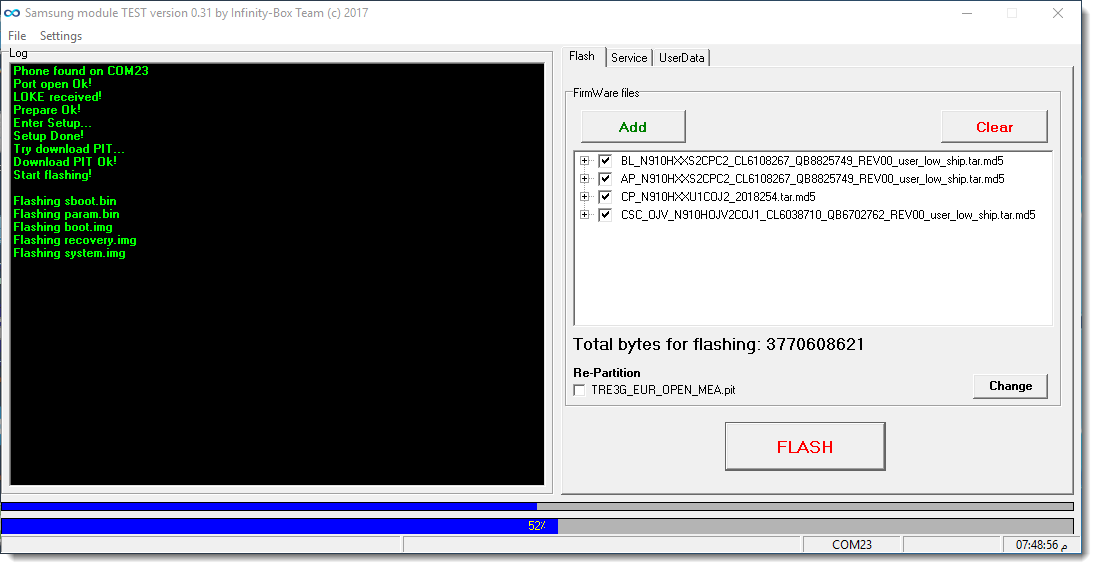 SAMSUNG NOTE 4  N910H  FLASH DONE