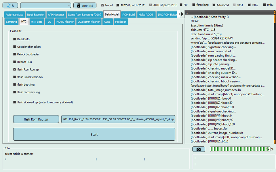 HTC M8 FLASHING DONE BY EFT