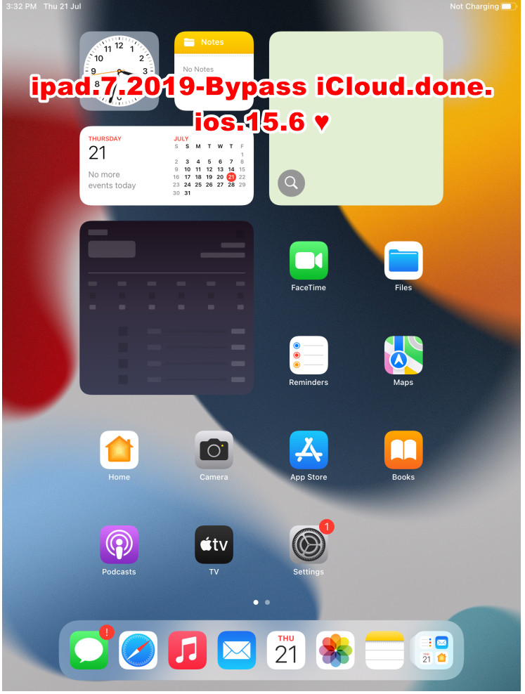 تخطى ايكلود iPad7 Bypass iCloud Hello screen IOS 15.6 done