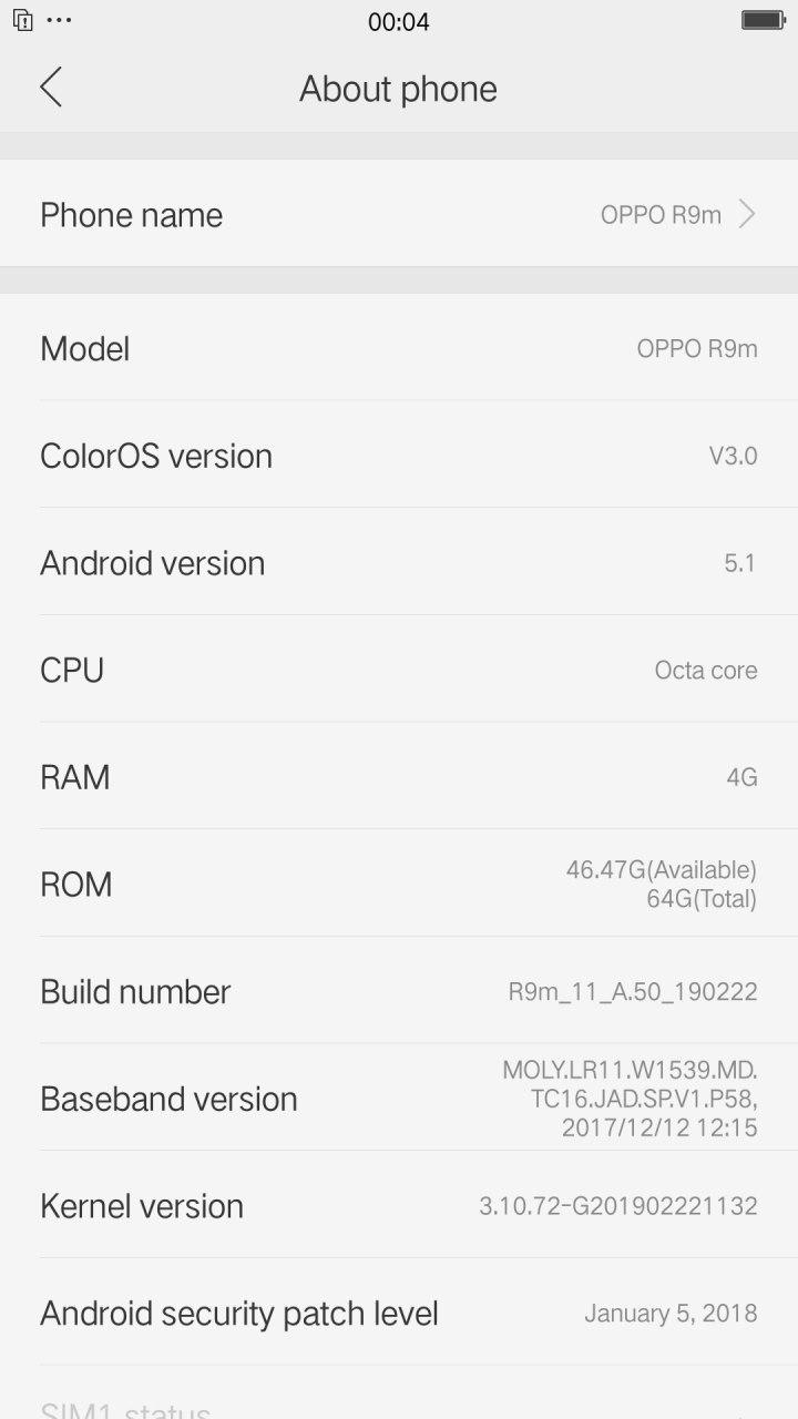 ��� ��� ������ OPPO R9m Reset  Done