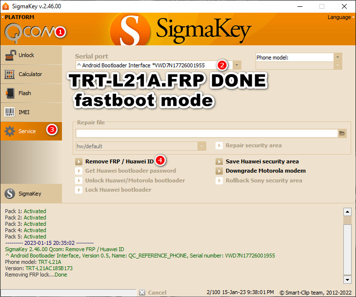TRT-L21A.frp done fastboot mode