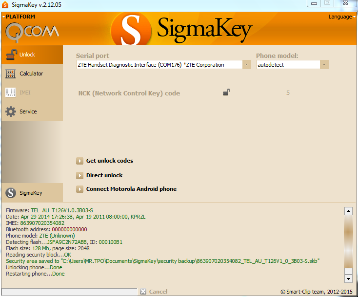 Unlock ZTE T 126 Done Unlock ZTE T 126 Done