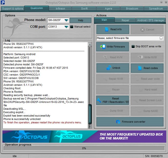 (حصري): روت , فك شفرة , CERT , EFS , لجهاز S 6 EDGE G925F (حصري): روت , فك شفرة , CERT , EFS , لجهاز S 6 EDGE G925F