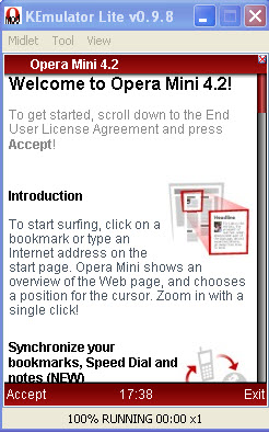   Opera Mini 4.2 test 16