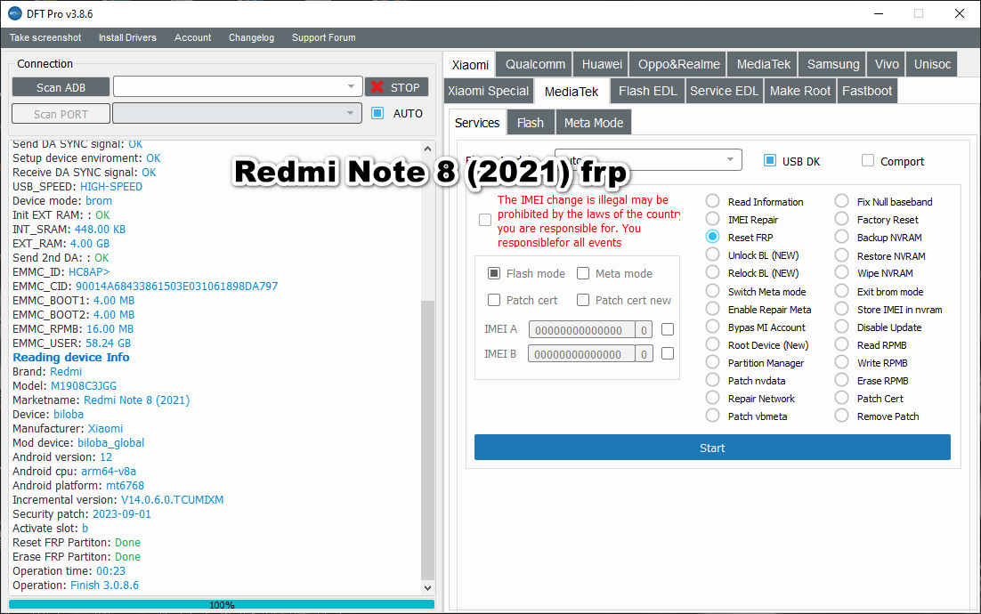 Redmi Note 8 2021 frp