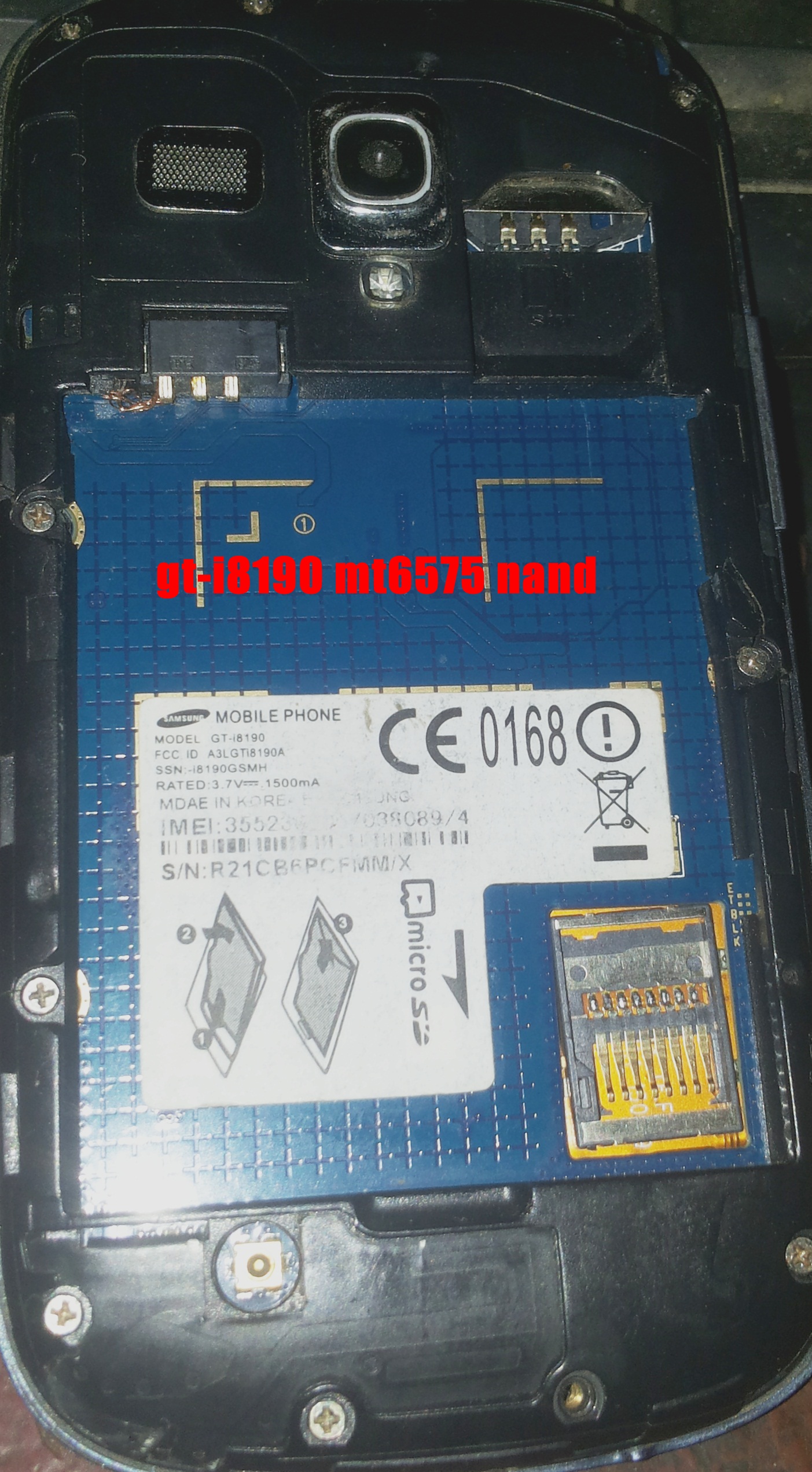   GT-I8190 MT6575 NAND FLASH  528M