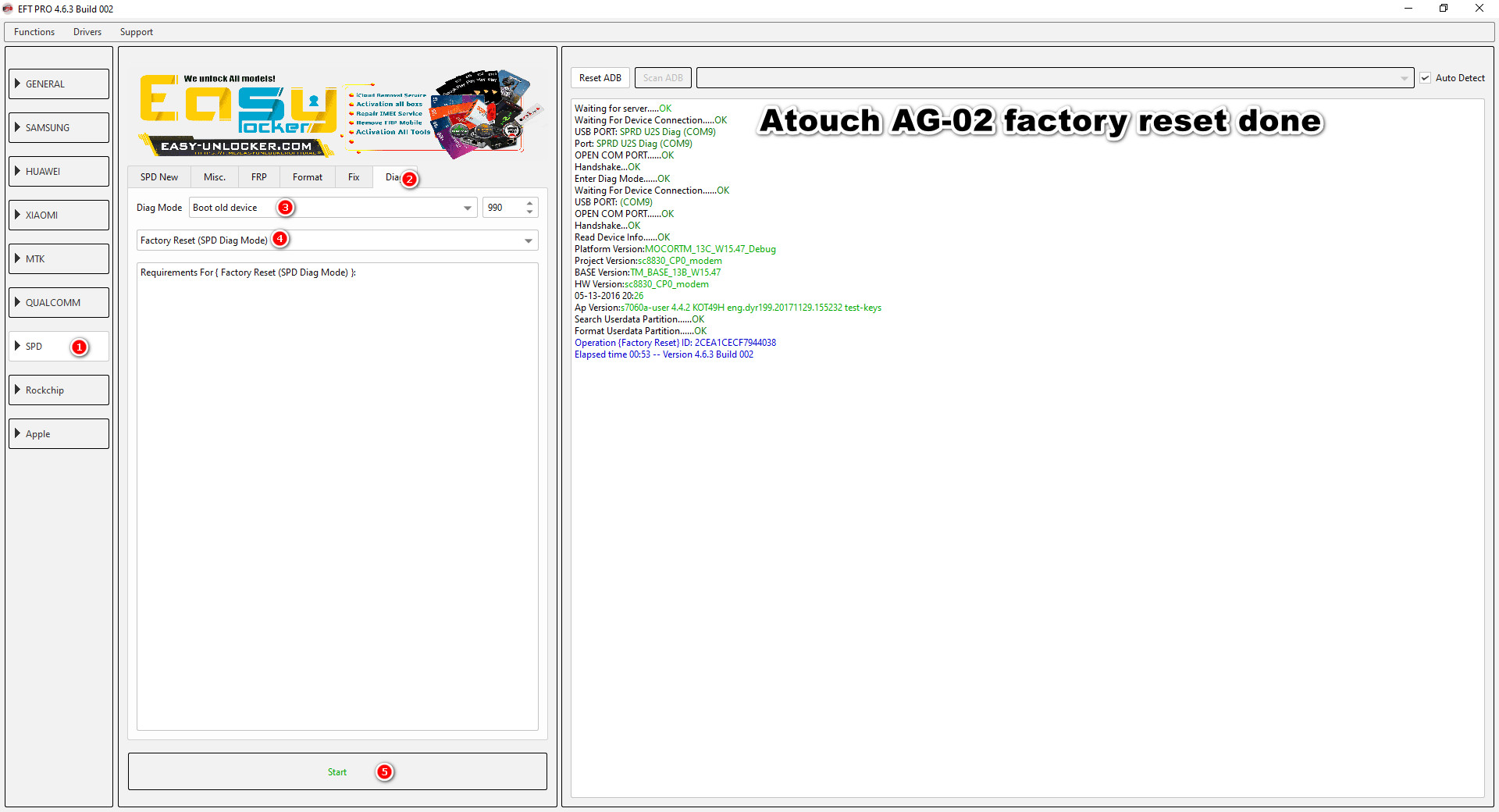 Atouch AG-02 factory reset done