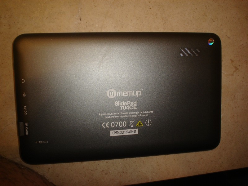 Memup SlidePad 704CEMARQUE :MEMUP MODEL:SP704CE ANDROID VERSION: 4.1.1 BASEBAND VERSION:V1.2_12122 KERNEL VER
